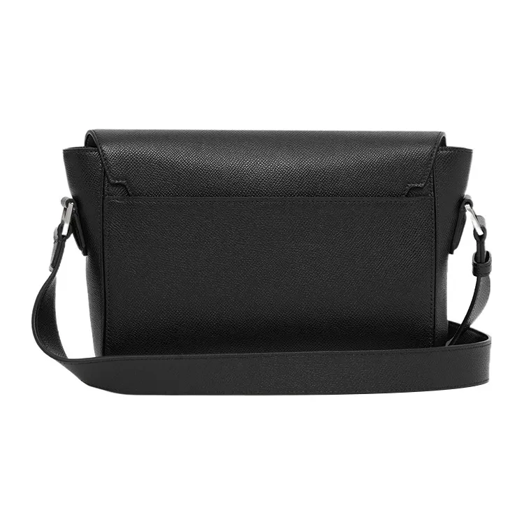 Burberry Monogram Calfskin Messenger Bag Shoulder Bag Crossbody Bag Small Size Men's Black-3