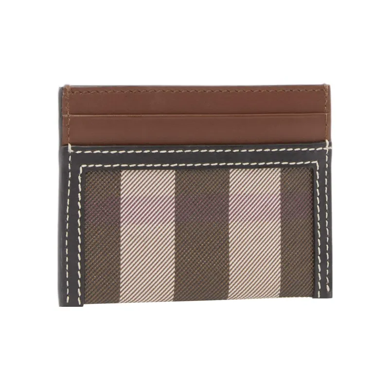 Burberry Calfskin With Leather Card Holder Women's Dark Birch Brown-1