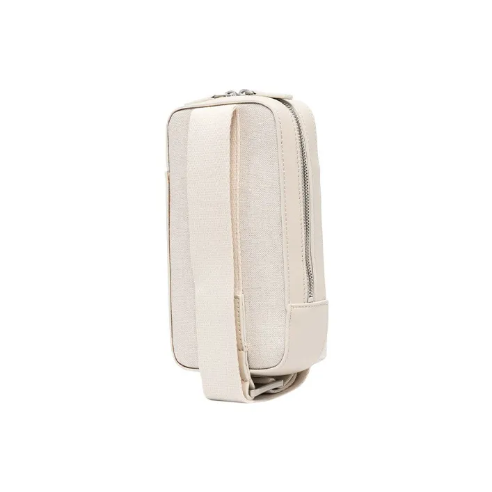 Jacquemus Calfskin With Woven Fabric Shoulder Bag Crossbody Bag Men's Light Gray-1