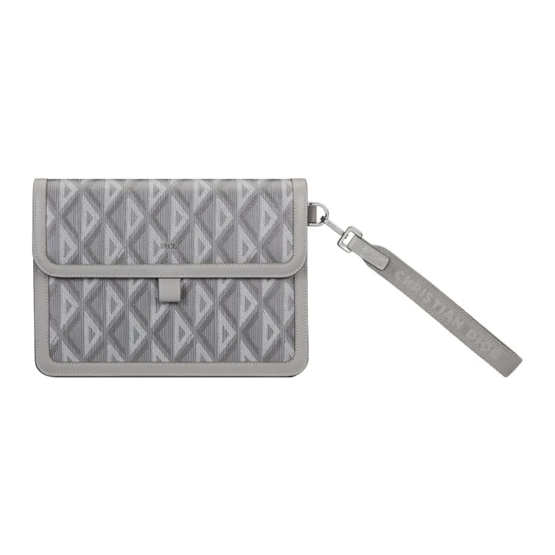 DIOR Hit The Road Canvas With Smooth Cow Leather Clutch Men's-0