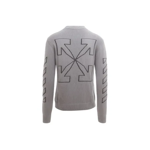 OFF-WHITE SS22 Men’s Logo Embroidery Sweater Grey