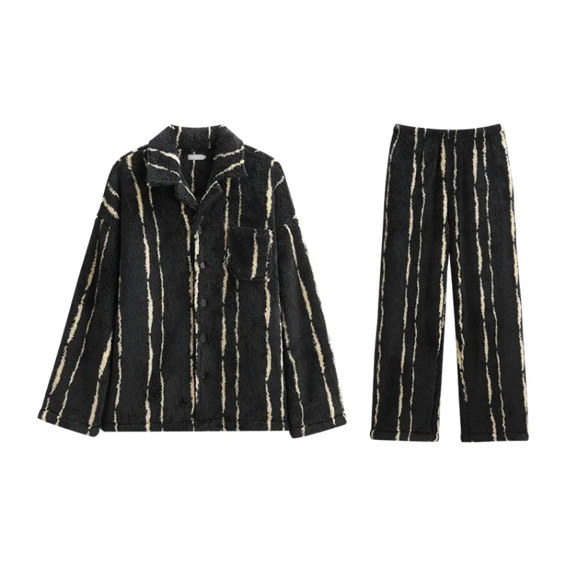 Same Language Home Suit Men's Stripes Black-0