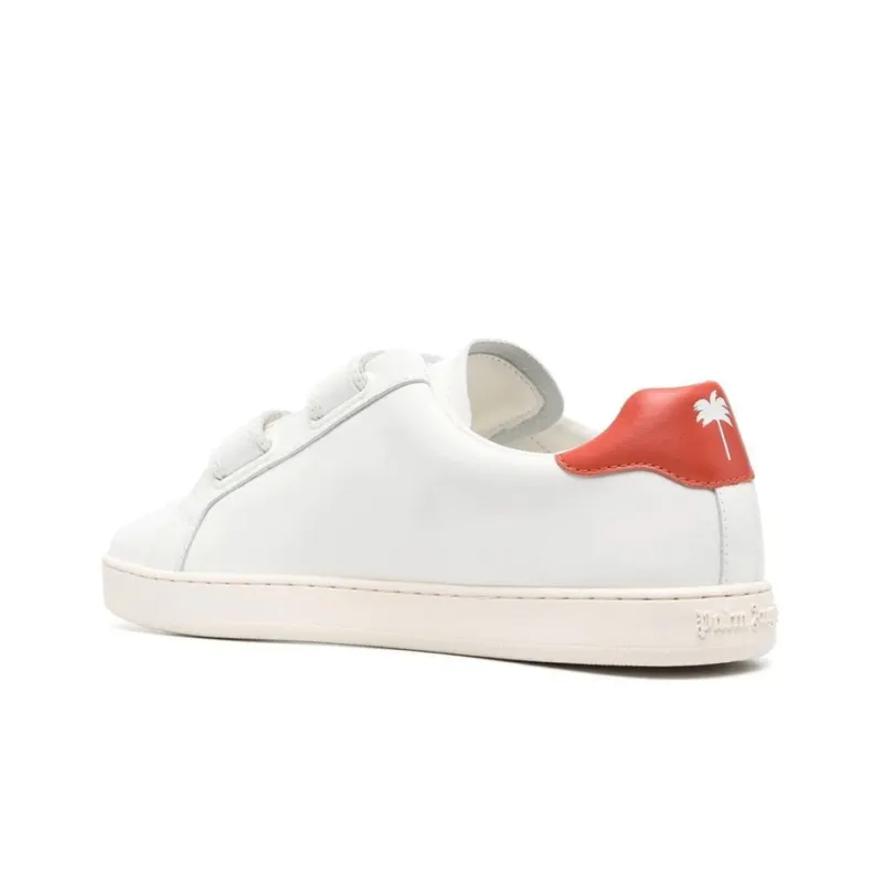 PALM ANGELS Low-Top Stylish Skateboarding Shoes Men's White Orange-3
