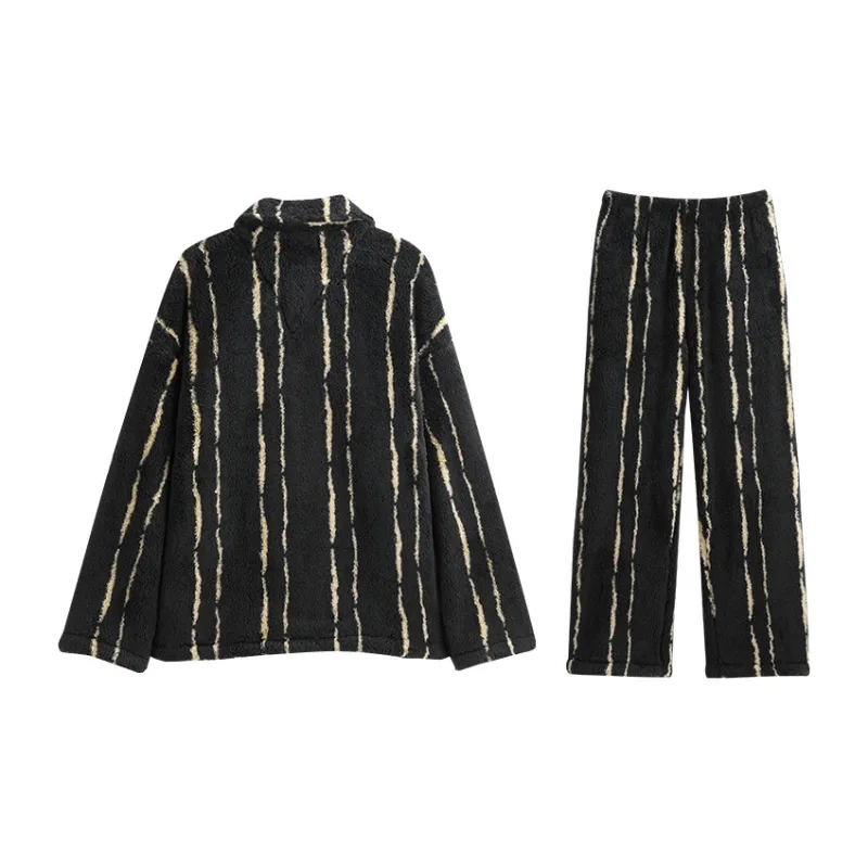Same Language Home Suit Men's Stripes Black-1