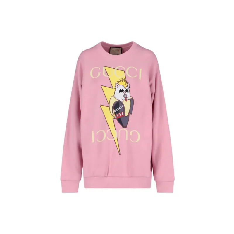 GUCCI X Bananya Printed Sweatshirt Pink-2