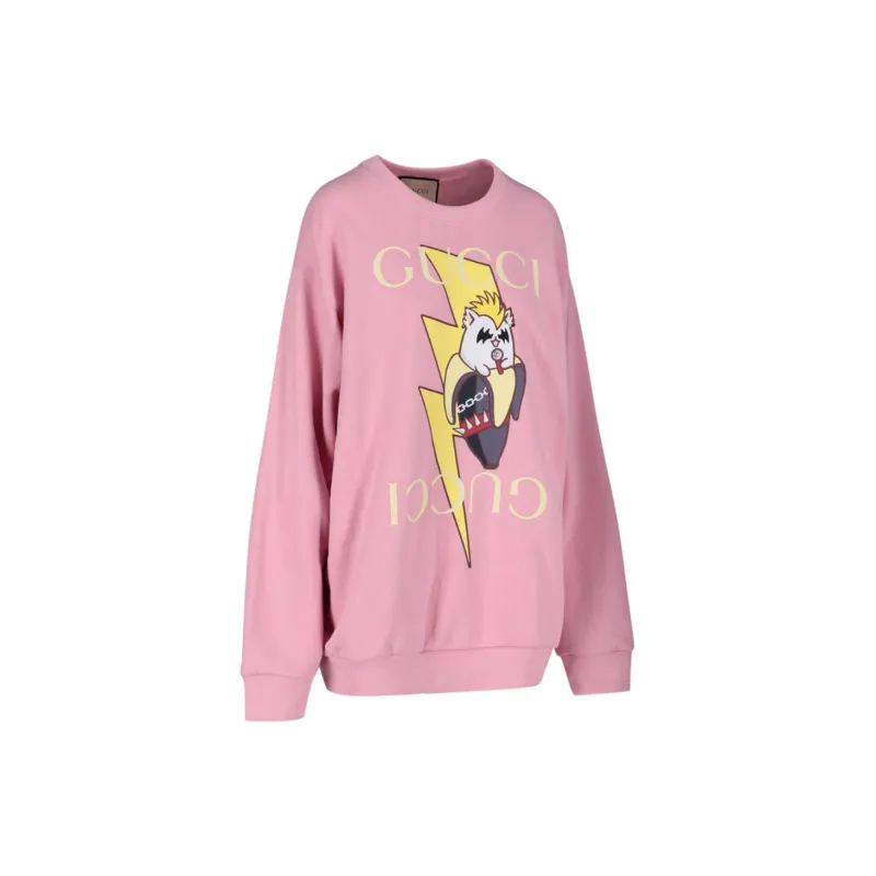 GUCCI X Bananya Printed Sweatshirt Pink-4