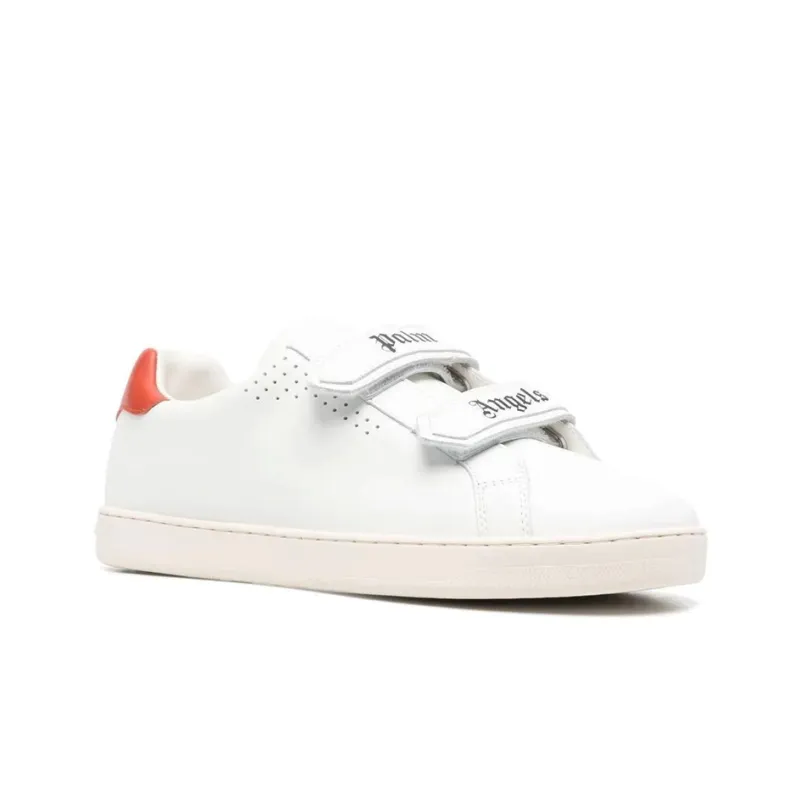 PALM ANGELS Low-Top Stylish Skateboarding Shoes Men's White Orange-2