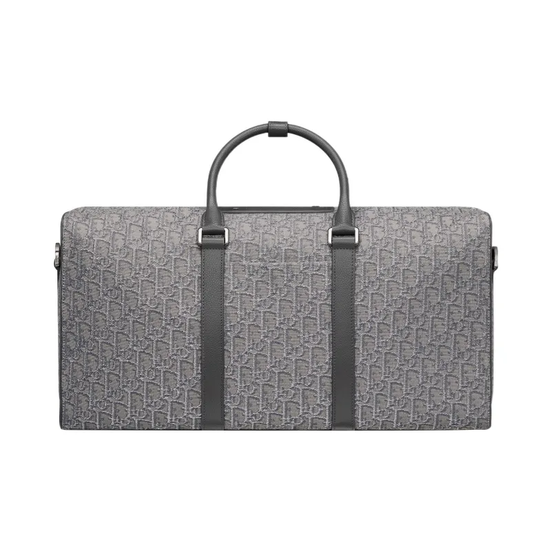 DIOR Lingot Fabric With Grain Cow Leather Handbag, Shoulder Bag, Crossbody Bag, Travel Bag Regular Men's Metallic-2