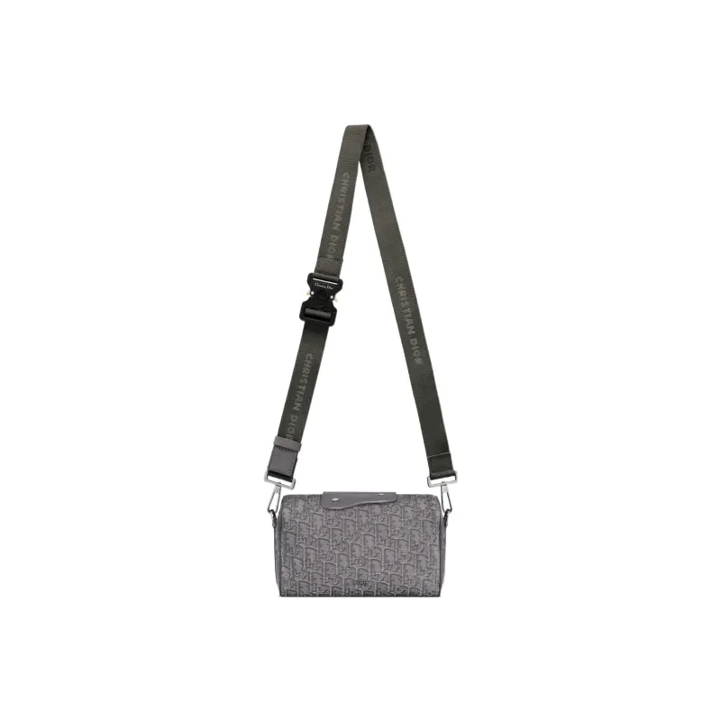 DIOR Lingot Oblique Embroidery Monogram All over Print Handbag, Shoulder Bag, Crossbody Bag Men's Metal Gray-1