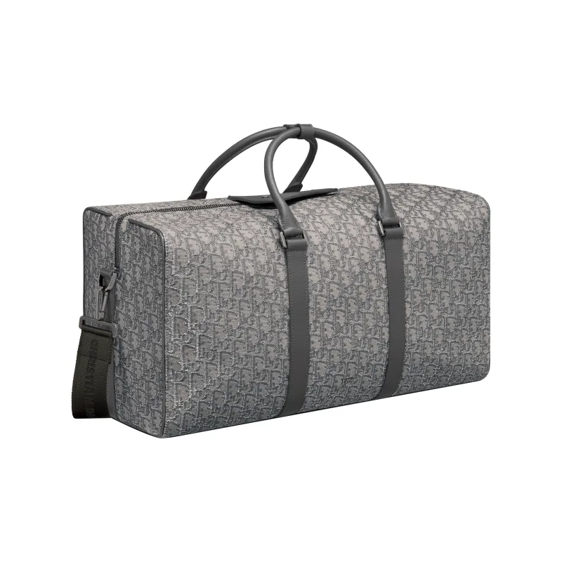 DIOR Lingot Fabric With Grain Cow Leather Handbag, Shoulder Bag, Crossbody Bag, Travel Bag Regular Men's Metallic-1