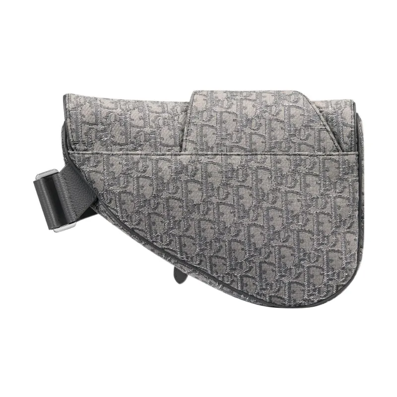 DIOR OBLIQUESaddle Fabric Saddle Bag Shoulder Bag Crossbody Bag Men's Metal Gray-2