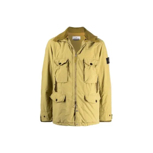 STONE ISLAND Jackets Men Yellow