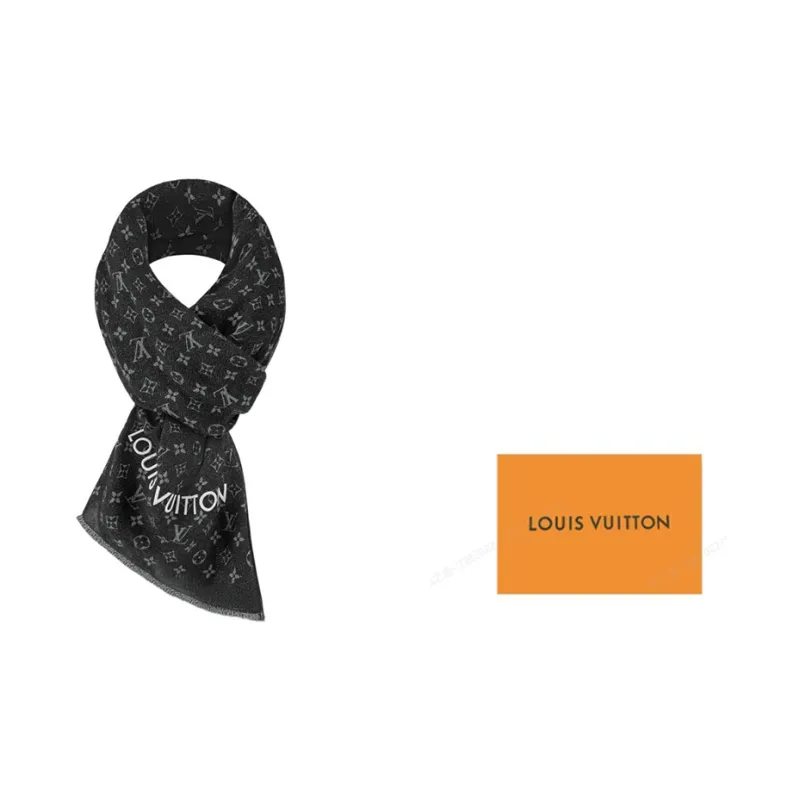 LOUIS VUITTON Cashmere Scarves Unisex-2