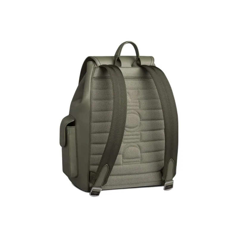 DIOR Saddle Grained Calfskin Saddle Bag Backpack Men's Olive-2