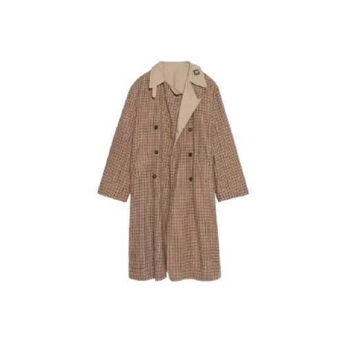 Balenciaga Trench Coats Men Brown