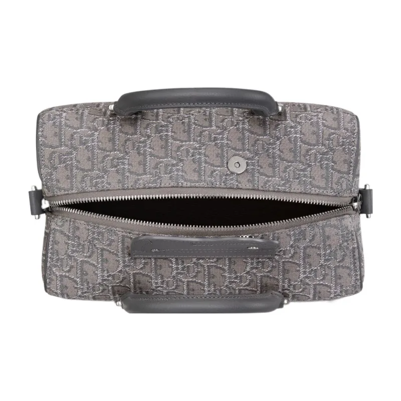 DIOR Lingot Monogram All Over Print With Grain Cow Leather Shoulder Bag, Crossbody Bag, Handbag Men's Dark Gray-1