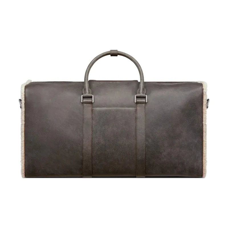 DIOR Lingot Sheepskin Shoulder Bag Crossbody Bag Handbag Luggage Bag Travel Bag Men's Dark Gray-3