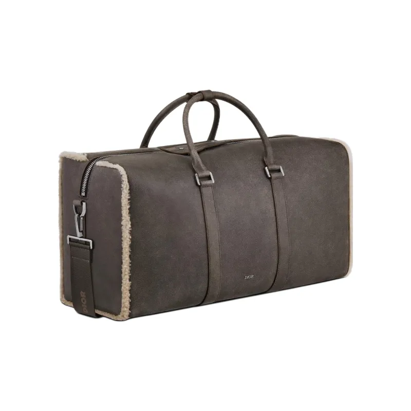 DIOR Lingot Sheepskin Shoulder Bag Crossbody Bag Handbag Luggage Bag Travel Bag Men's Dark Gray-2