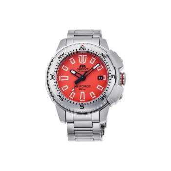 ORIENT Mechanical Movement Stainless Steel Strap Watch 48mm Men's Watches Orange Watch Dial RA AC0N02Y10B