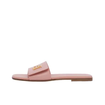 Burberry Logo-plaque Leather Slides