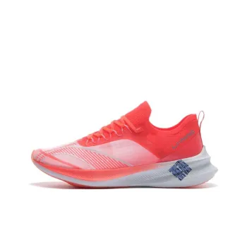 LiNing Feidian Challenger Cushioning Anti Slip And Wear Resistant Low Top Running Shoes Women's Fluorescent Fruit Red