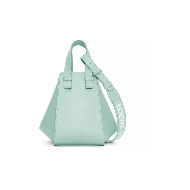 LOEWE Hammock Satin Cow Leather Shoulder Bag Crossbody Bag Handbag Regular Women's Light Cyan Glaze-3