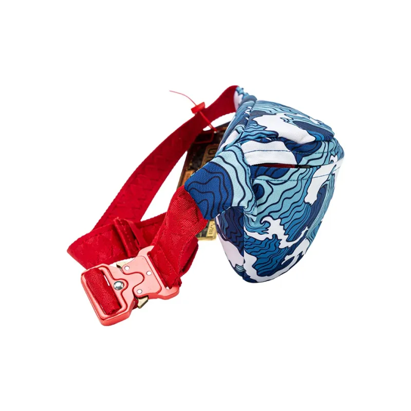 SPRAYGROUND Polyester Sling Bag, Crossbody Bag, Fanny Pack Small Size Unisex Medium Blue-2