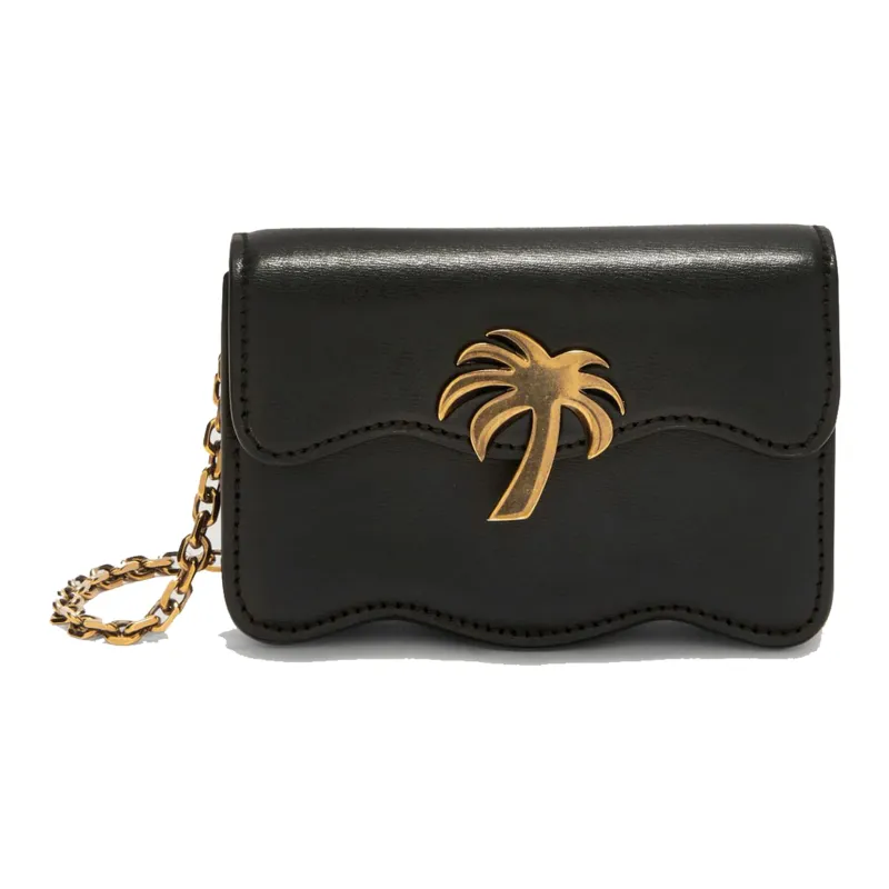 PALM ANGELS Palm Beach Mini Bag 'Black/Gold'-0