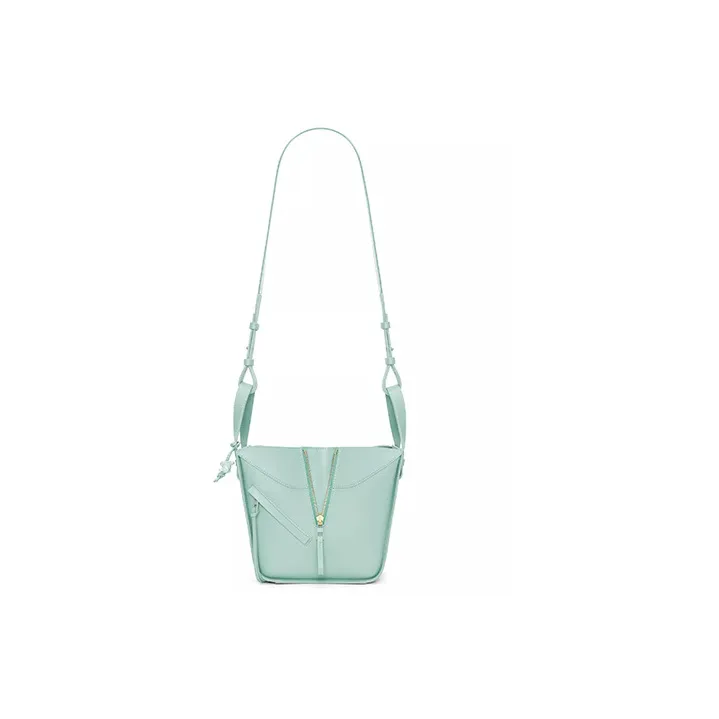 LOEWE Hammock Satin Cow Leather Shoulder Bag Crossbody Bag Handbag Regular Women's Light Cyan Glaze-4