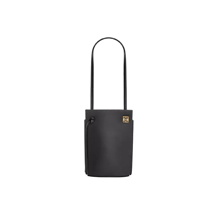 LOEWE Cow Leather Handbag, Shoulder Bag, Crossbody Bag Regular Women's Black-1