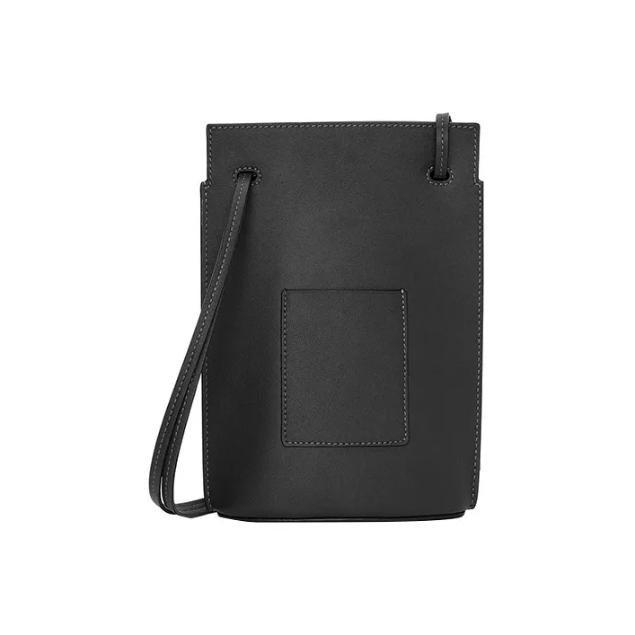 LOEWE Cow Leather Handbag, Shoulder Bag, Crossbody Bag Regular Women's Black-4