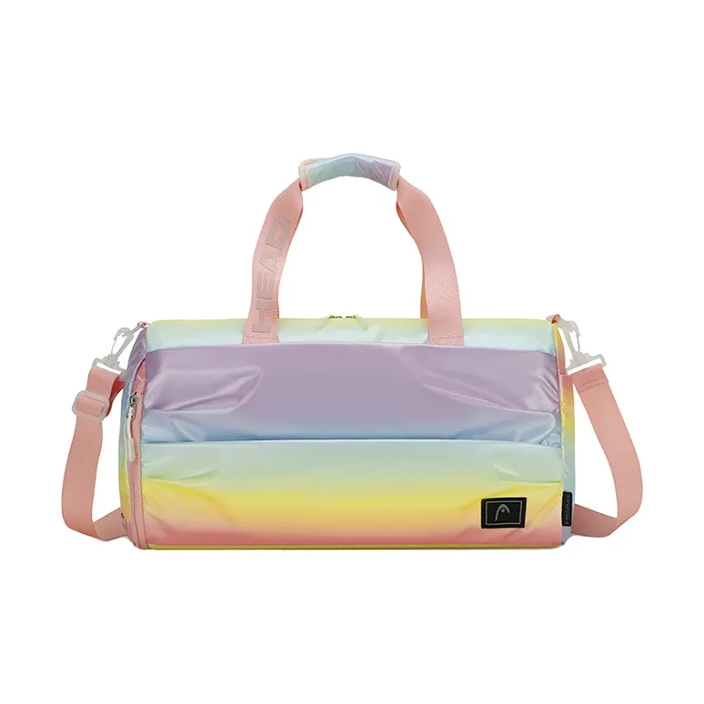 HEAD Nylon Gym Bag Storage Bag Crossbody Bag Travel Bag Large Size Unisex Ecru/Rainbow-2