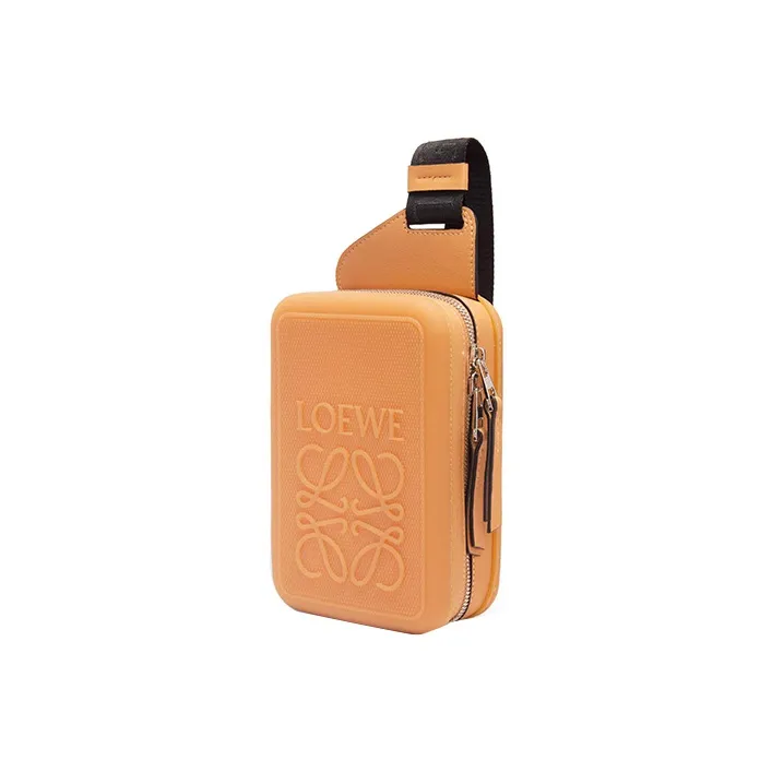 LOEWE Molded Sling In Diamond Rubber And Calfskin Natural/Black-1