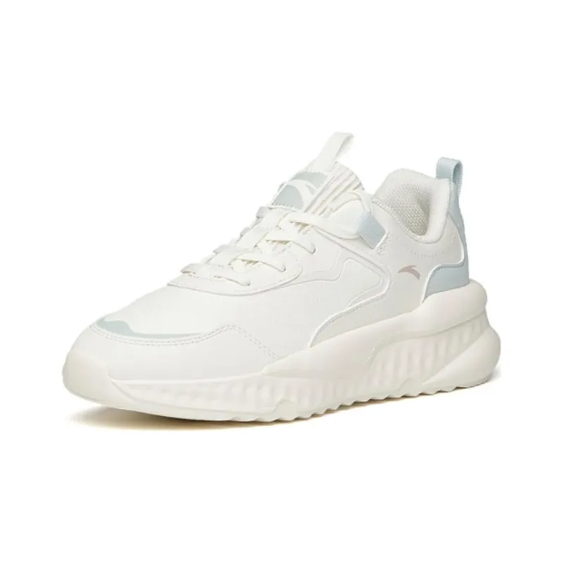 Anta Life Collection Wear Resistant Low Top Casual Shoes Women's White Green-2