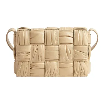 Bottega Veneta Cassette Crossbody Bag Foulard Intreccio Porridge