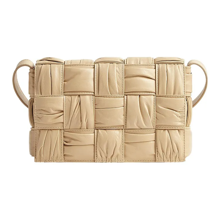 Bottega Veneta Cassette Crossbody Bag Foulard Intreccio Porridge-0