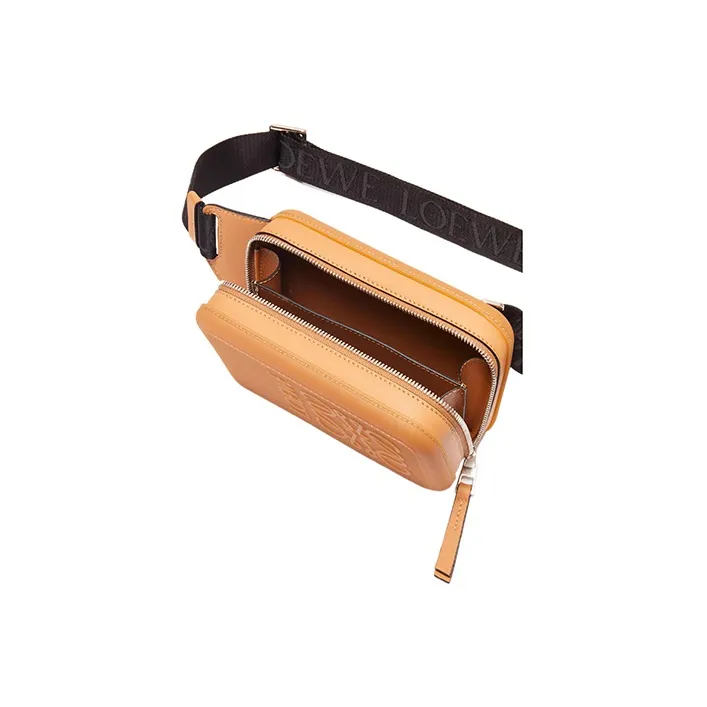 LOEWE Molded Sling In Diamond Rubber And Calfskin Natural/Black-4