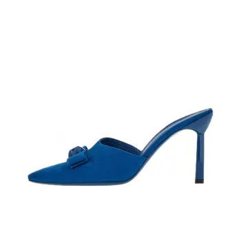 FERRAGAMO Vara Closed Toe Slippers Women's Blue