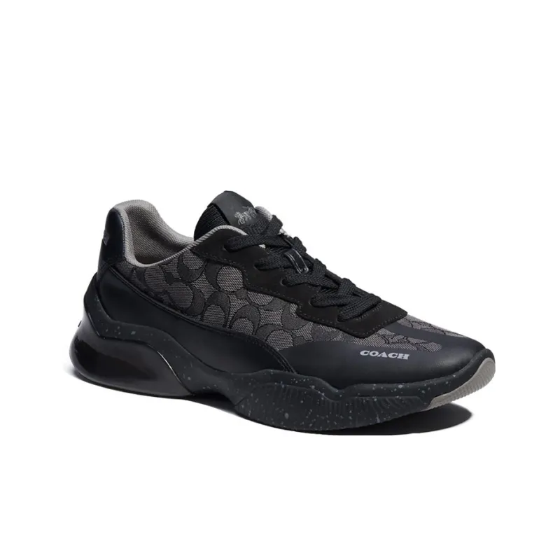 COACH Slip Resistant Low Top Sports Casual Shoes Men's Black-2