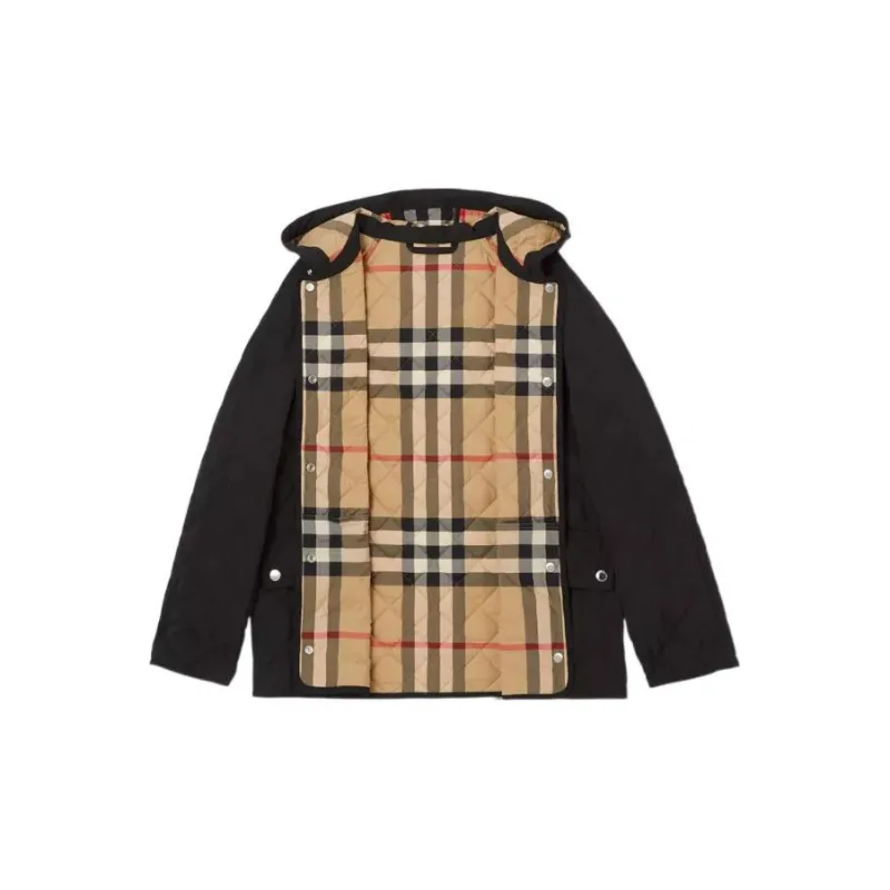 Burberry Quilt Down Hooded Jacket 'Black'-1