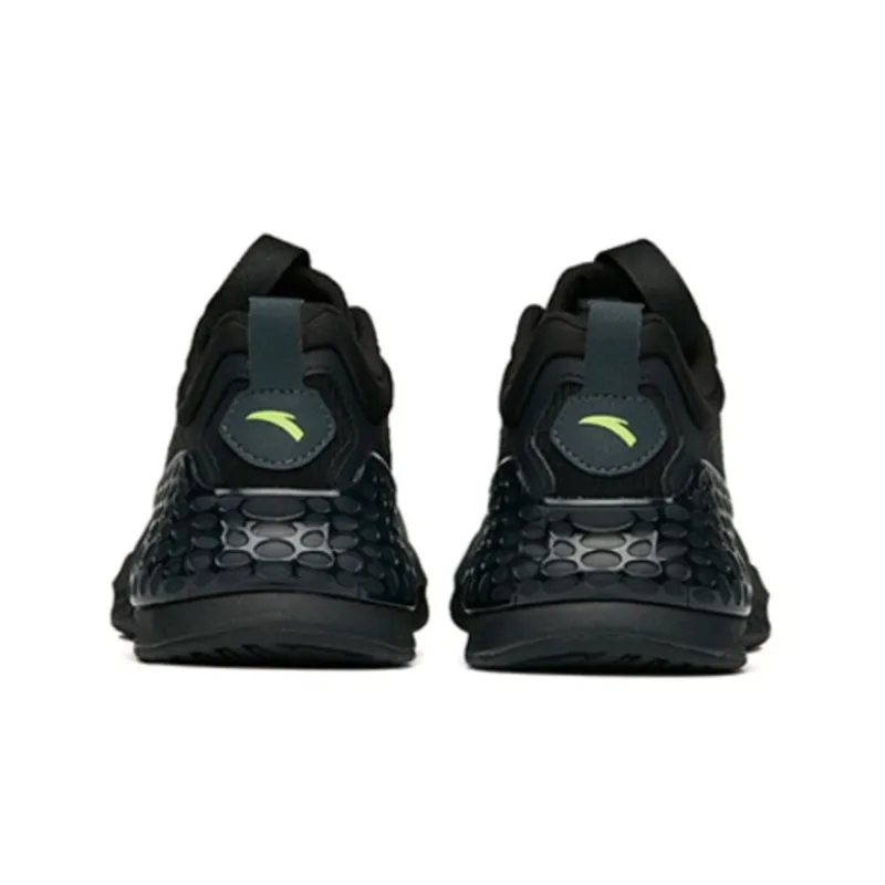 Anta C37+ Cushioned Anti Slip Wear Resistant Breathable Lightweight Low Top Casual Running Shoes Women's Black-3
