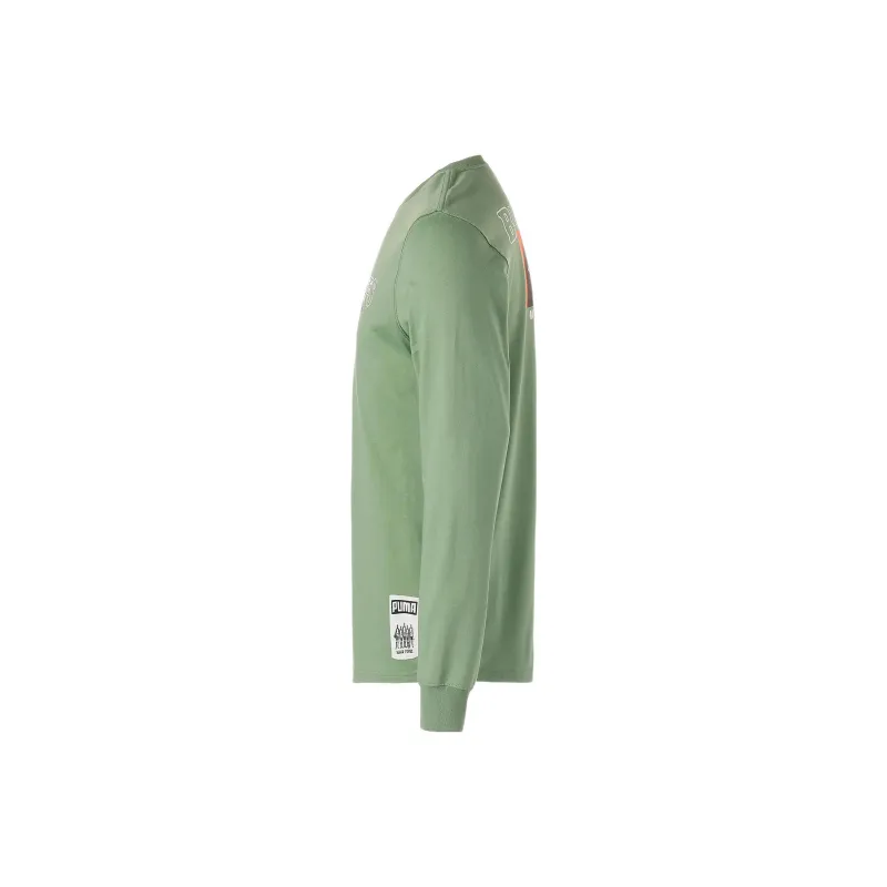 PUMA X Black Fives Basketball T-Shirts Men Green-2