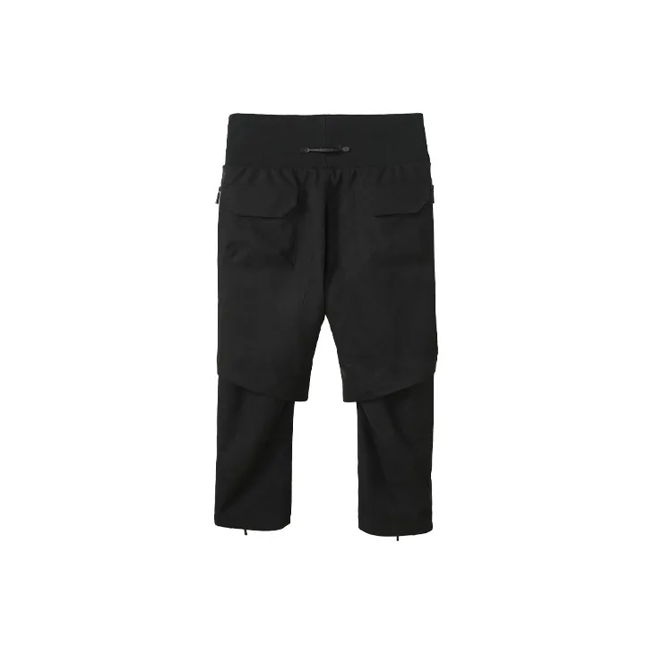 NORVINCY Outdoor Trendy Elastic Waistband Casual Pants Unisex Black-2