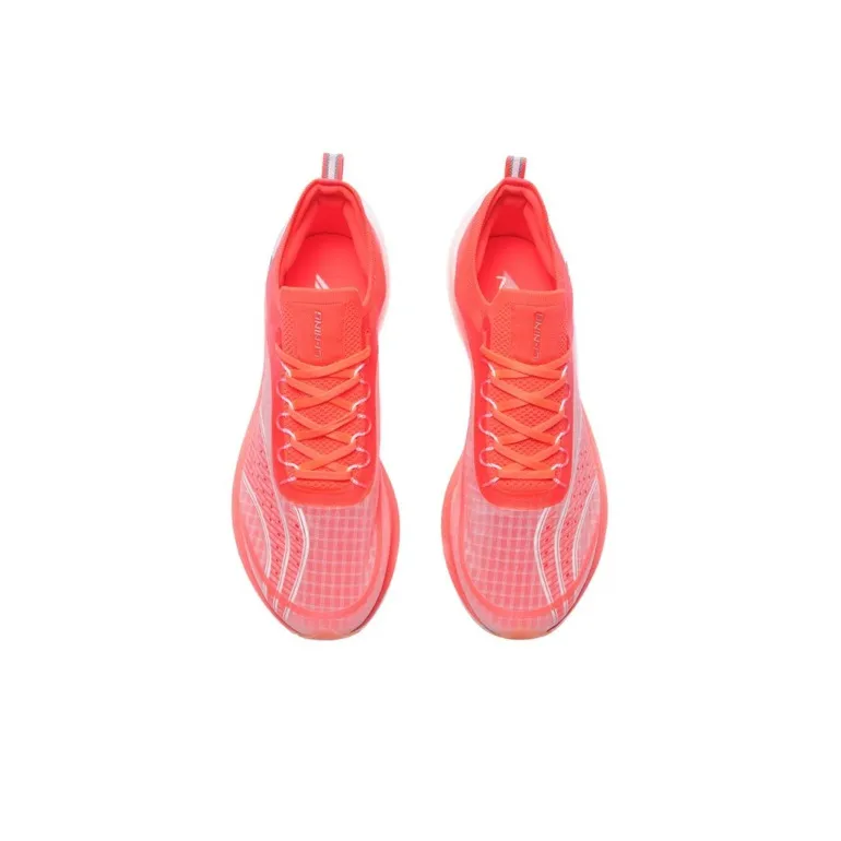 LiNing Feidian Challenger Cushioning Anti Slip And Wear Resistant Low Top Running Shoes Women's Fluorescent Fruit Red-3