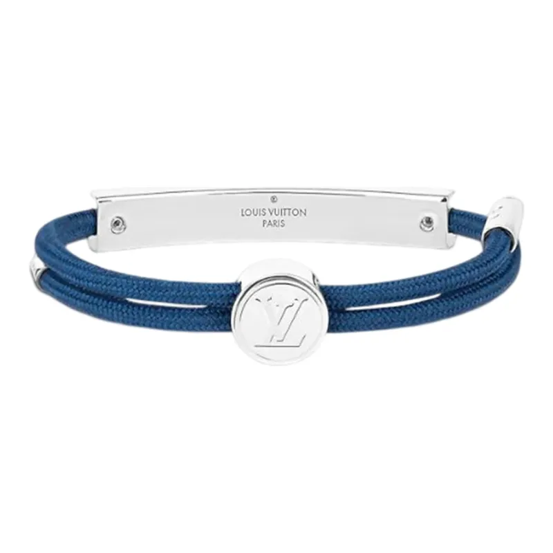 LOUIS VUITTON Space Metal Wristbands Men's Blue-2