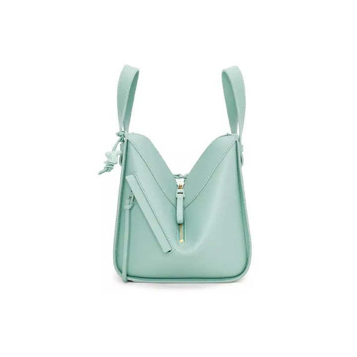 LOEWE Hammock Satin Cow Leather Shoulder Bag Crossbody Bag Handbag Regular Women's Light Cyan Glaze-2