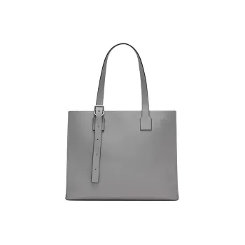 LOEWE Cow Leather Tote Bag, Shopping Bag, Shoulder Bag, Handbag Regular Men's Asphalt Gray