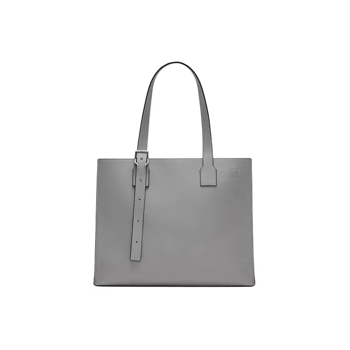 LOEWE Cow Leather Tote Bag, Shopping Bag, Shoulder Bag, Handbag Regular Men's Asphalt Gray-0