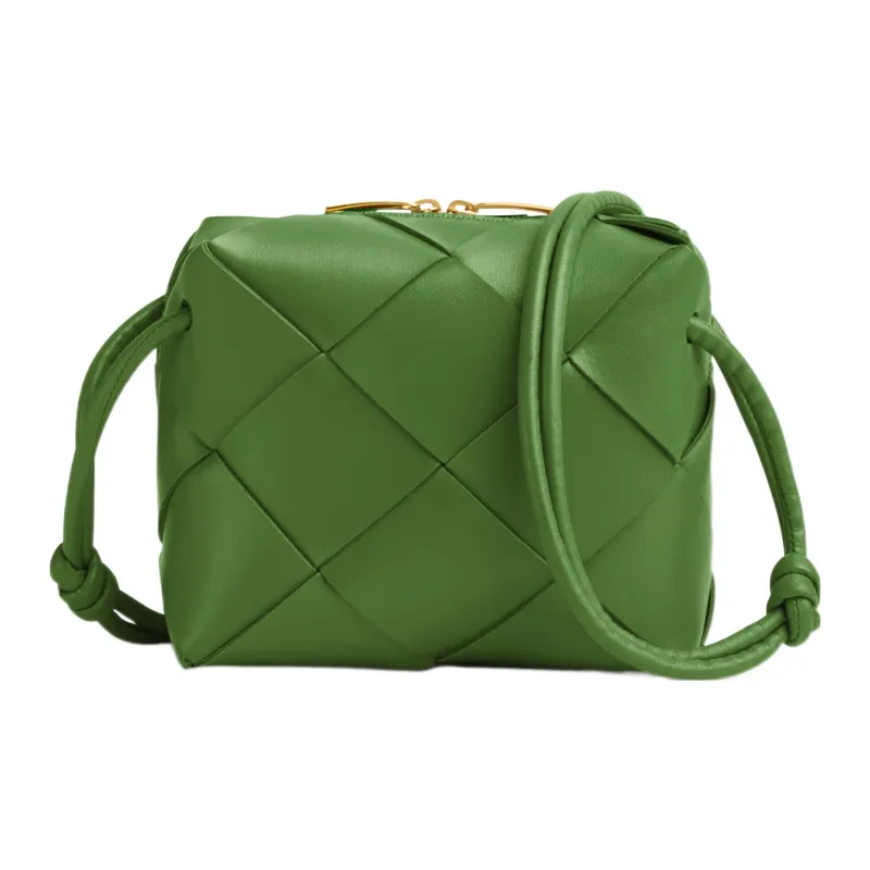 Bottega Veneta Cassette Camera Bag Mini Intreccio Avocado-2