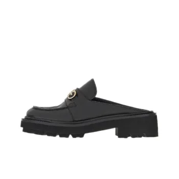 FERRAGAMO Gancini Closed Toe Slippers Women's Black